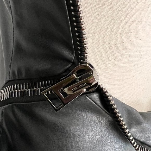 Tom Ford black faux leather black backless dress size 40 - Picture 8 of 12